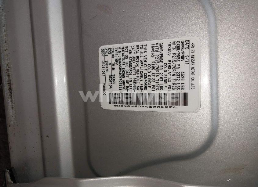 Photo 9 of 2012 Nissan Rogue S (VIN JN8AS5MV4CW702829)