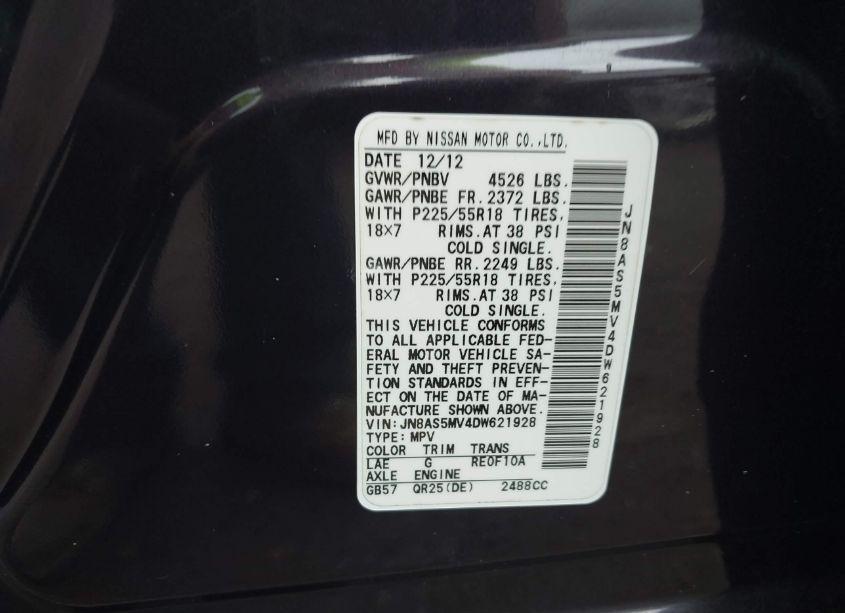 Photo 9 of 2013 Nissan Rogue SV W/SL PKG (VIN JN8AS5MV4DW621928)