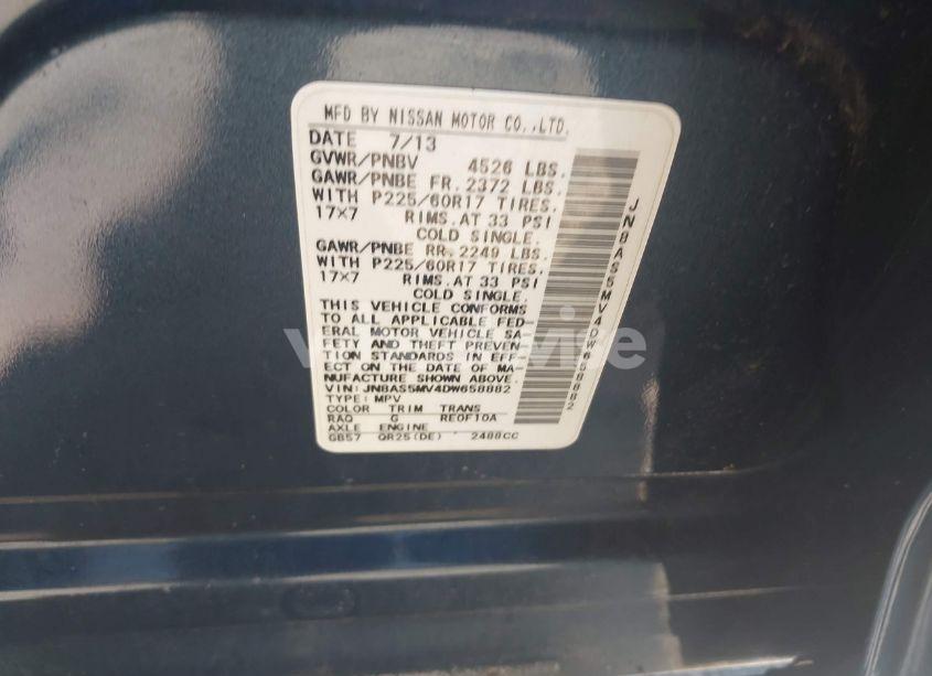 Photo 9 of 2013 Nissan Rogue SV (VIN JN8AS5MV4DW658882)