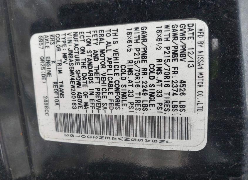 Photo 9 of 2014 Nissan Rogue SELECT S (VIN JN8AS5MV4EW200163)