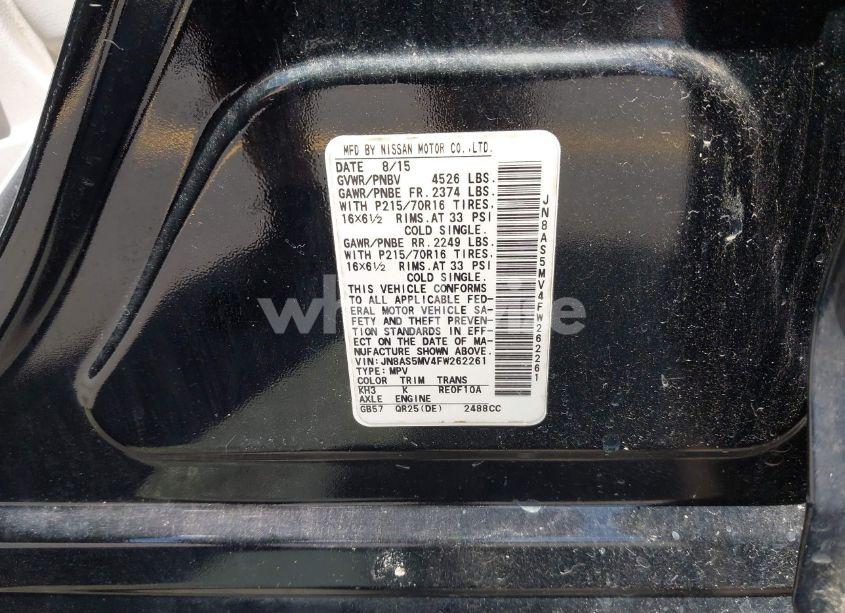 Photo 9 of 2015 Nissan Rogue SELECT S (VIN JN8AS5MV4FW262261)