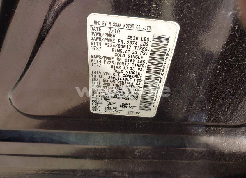 Photo 9 of 2011 Nissan Rogue SV (VIN JN8AS5MV5BW252834)