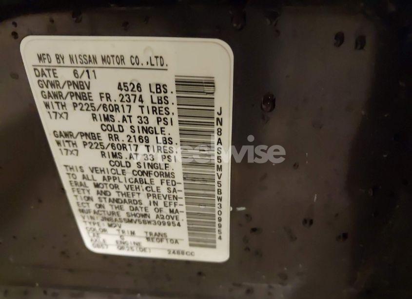 Photo 9 of 2011 Nissan Rogue SV (VIN JN8AS5MV5BW309954)