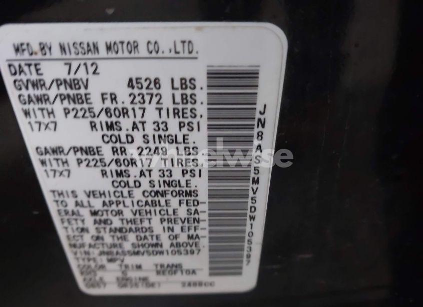 Photo 9 of 2013 Nissan Rogue SV (VIN JN8AS5MV5DW105397)