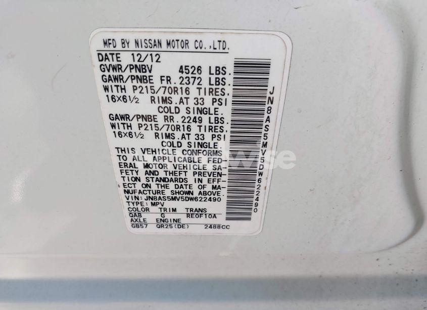 Photo 9 of 2013 Nissan Rogue S (VIN JN8AS5MV5DW622490)