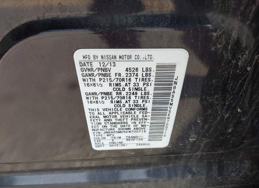 Photo 9 of 2014 Nissan Rogue SELECT S (VIN JN8AS5MV5EW700719)