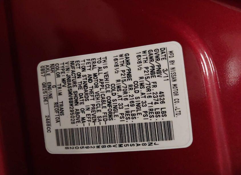 Photo 9 of 2011 Nissan Rogue S (VIN JN8AS5MV6BW295028)