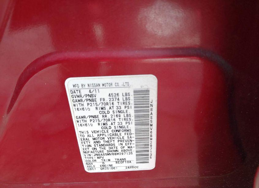 Photo 9 of 2011 Nissan Rogue S (VIN JN8AS5MV6BW297135)