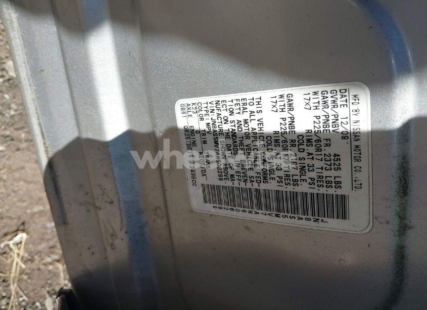 Photo 9 of 2010 Nissan Rogue SL (VIN JN8AS5MV7AW606299)