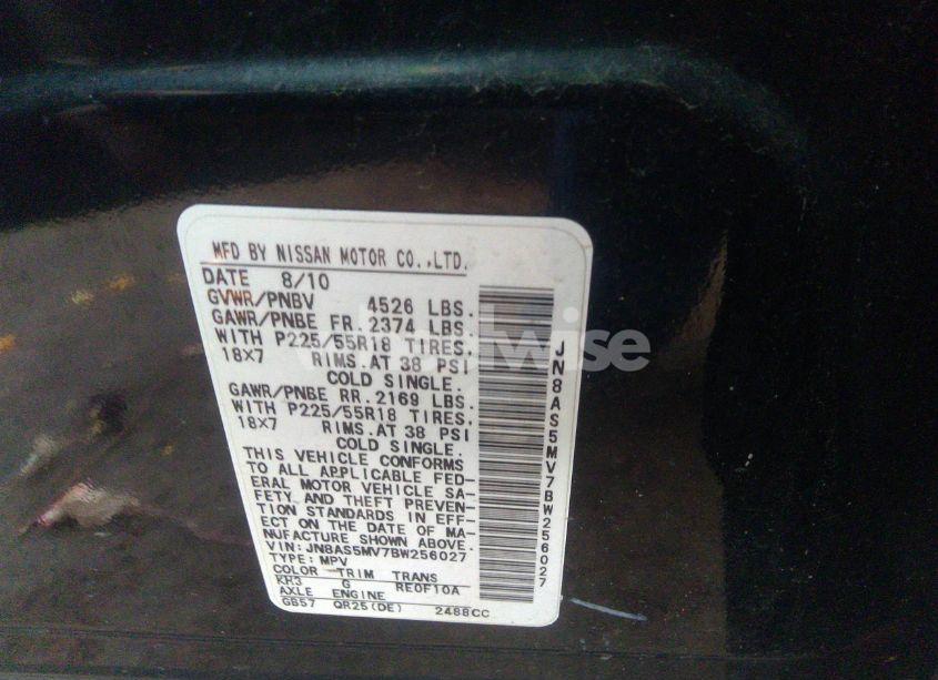 Photo 9 of 2011 Nissan Rogue S KROM EDITION (VIN JN8AS5MV7BW256027)