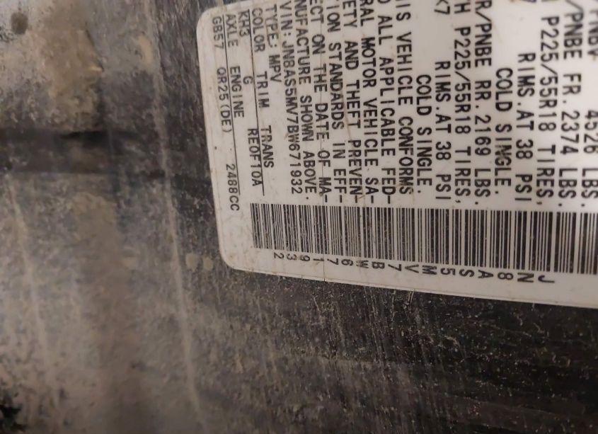 Photo 9 of 2011 Nissan Rogue SV (VIN JN8AS5MV7BW671932)