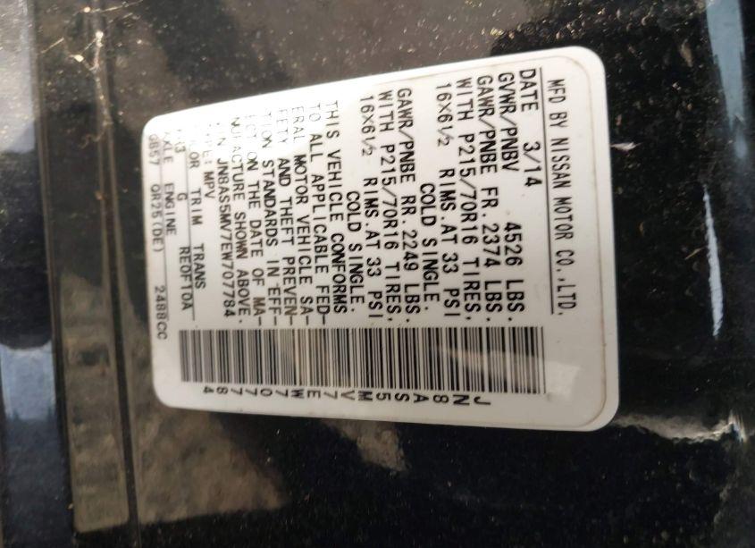 Photo 9 of 2014 Nissan Rogue SELECT S (VIN JN8AS5MV7EW707784)