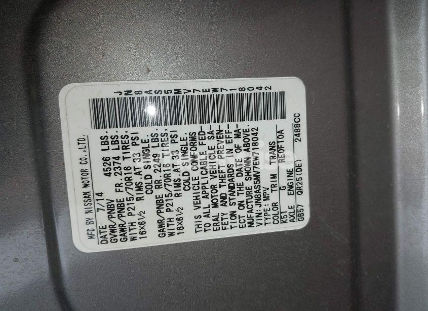 Photo 9 of 2014 Nissan Rogue SELECT S (VIN JN8AS5MV7EW718042)