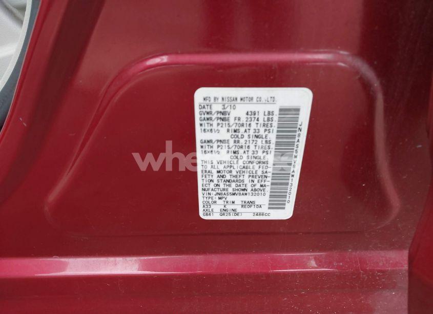 Photo 9 of 2010 Nissan Rogue S (VIN JN8AS5MV8AW132010)