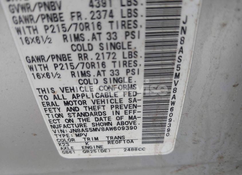 Photo 9 of 2010 Nissan Rogue S (VIN JN8AS5MV8AW609390)