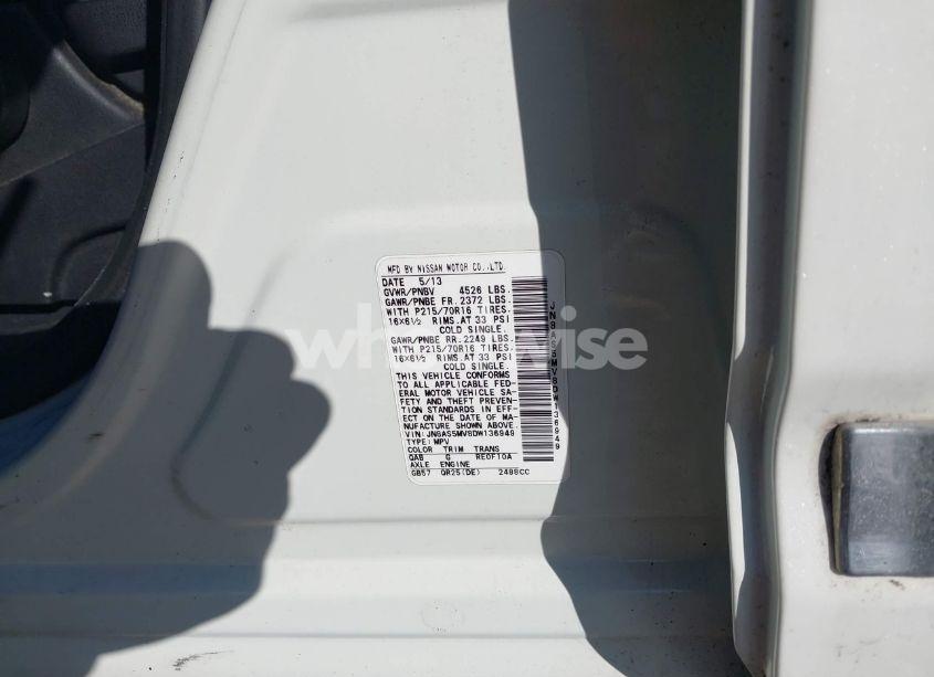 Photo 9 of 2013 Nissan Rogue S (VIN JN8AS5MV8DW136949)