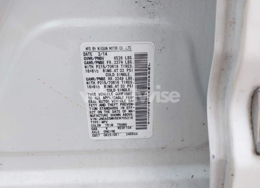 Photo 9 of 2014 Nissan Rogue SELECT S (VIN JN8AS5MV8EW705218)