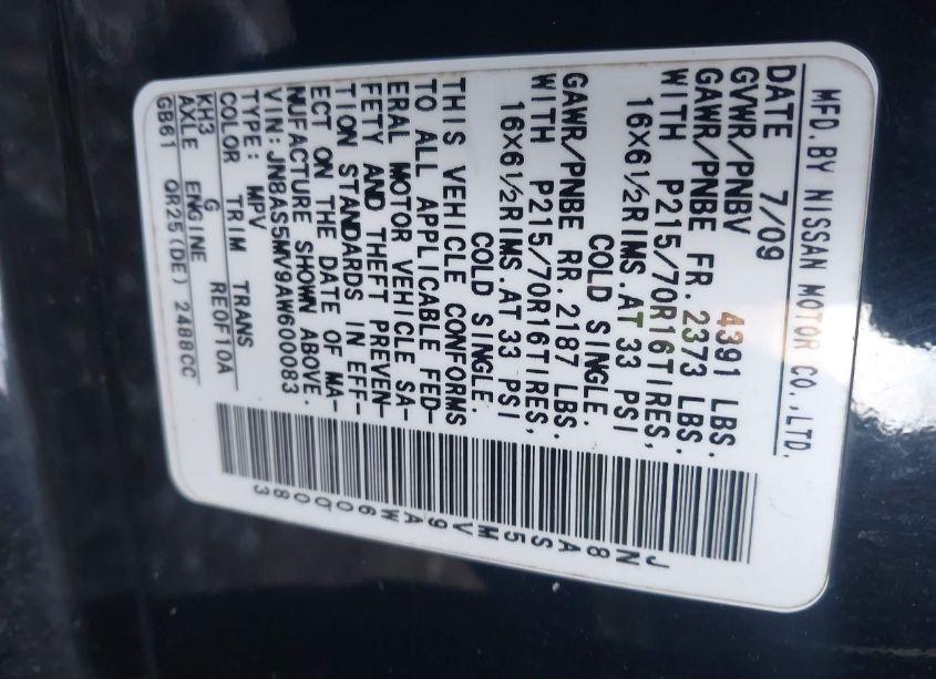 Photo 9 of 2010 Nissan Rogue S (VIN JN8AS5MV9AW600083)