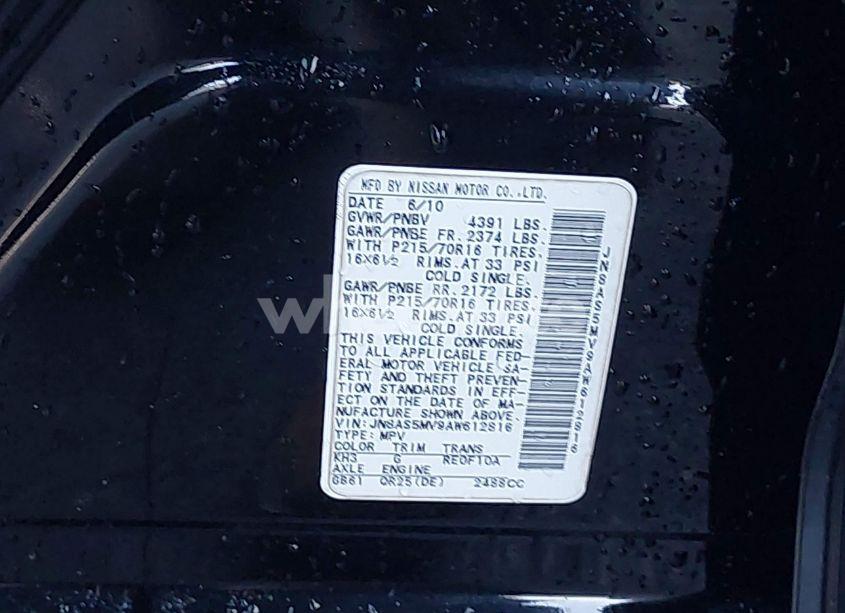 Photo 9 of 2010 Nissan Rogue S (VIN JN8AS5MV9AW612816)