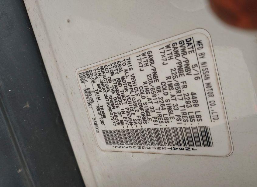 Photo 9 of 2016 Nissan Rogue S/SL/SV (VIN JN8AT2MT0GW007277)