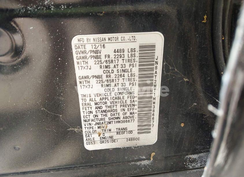 Photo 9 of 2017 Nissan Rogue S (VIN JN8AT2MT1HW386677)