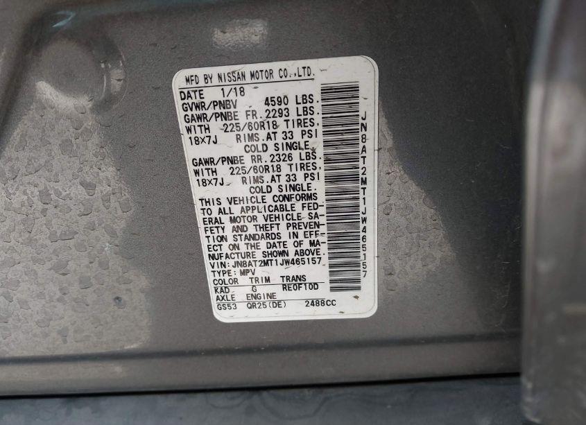 Photo 9 of 2018 Nissan Rogue SL (VIN JN8AT2MT1JW465157)