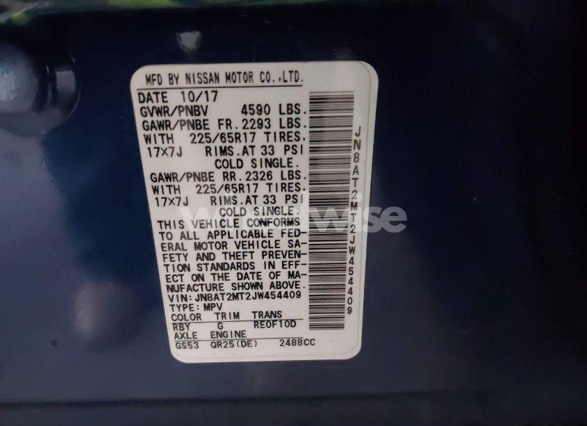 Photo 9 of 2018 Nissan Rogue SV (VIN JN8AT2MT2JW454409)