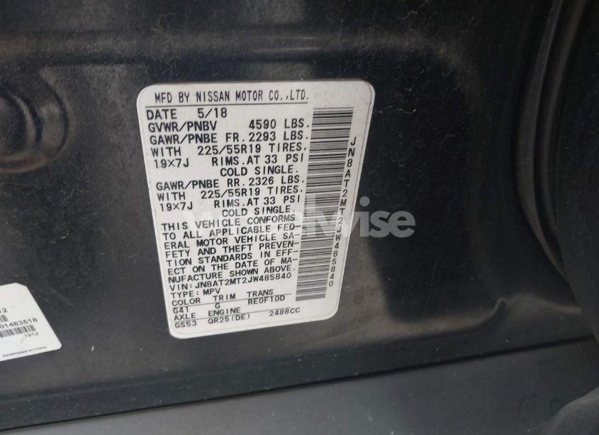 Photo 9 of 2018 Nissan Rogue SL (VIN JN8AT2MT2JW485840)