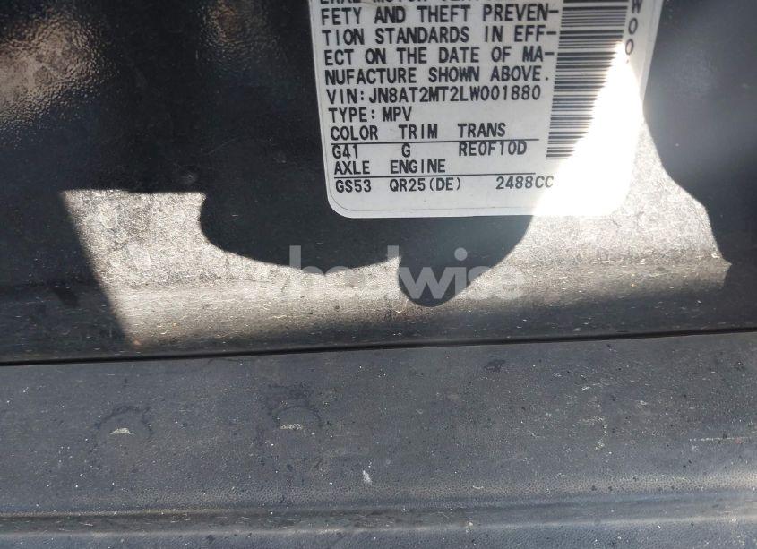 Photo 9 of 2020 Nissan Rogue S FWD (VIN JN8AT2MT2LW001880)