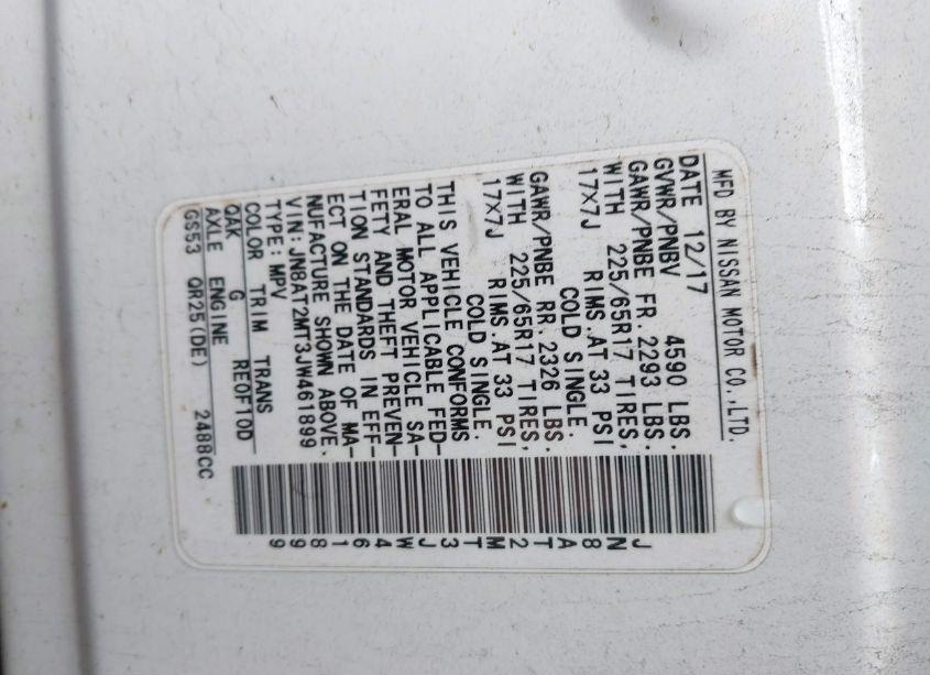 Photo 9 of 2018 Nissan Rogue S (VIN JN8AT2MT3JW461899)