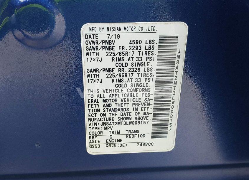 Photo 9 of 2020 Nissan Rogue SV FWD (VIN JN8AT2MT3LW008157)