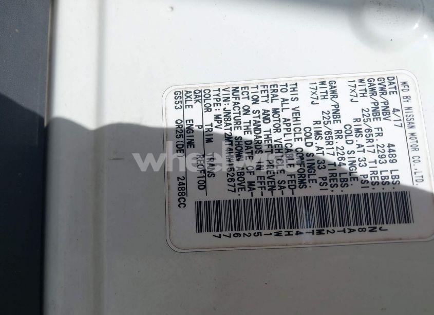 Photo 9 of 2017 Nissan Rogue SV (VIN JN8AT2MT4HW152677)