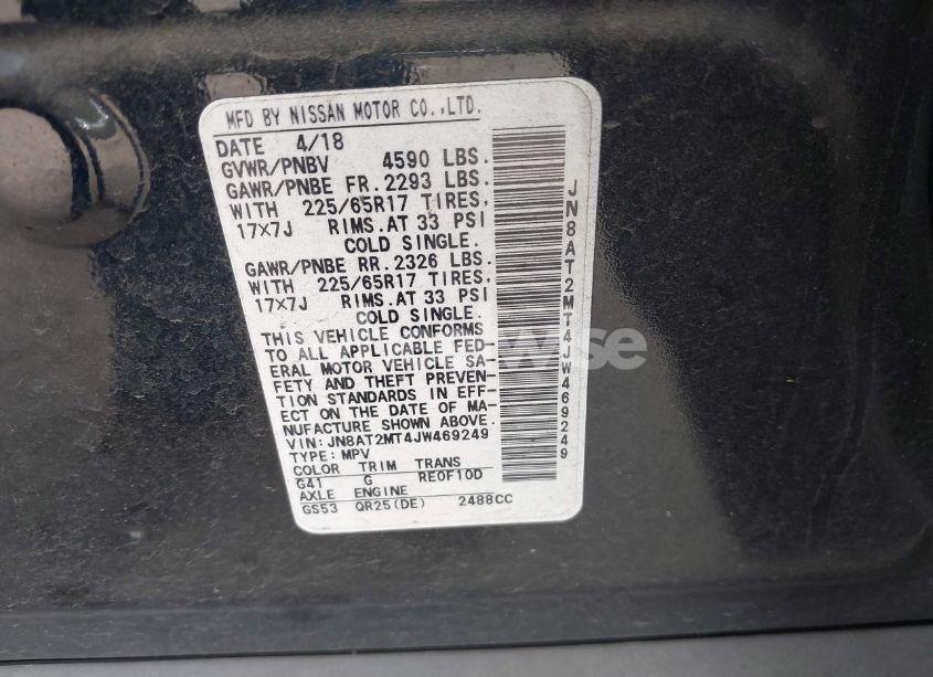 Photo 9 of 2018 Nissan Rogue SV (VIN JN8AT2MT4JW469249)