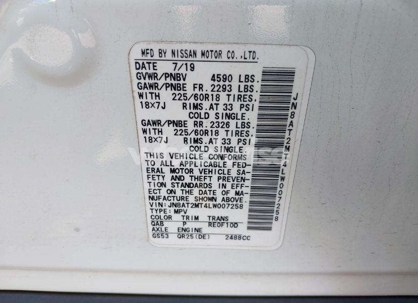 Photo 9 of 2020 Nissan Rogue SV FWD (VIN JN8AT2MT4LW007258)