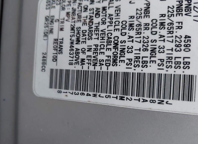 Photo 9 of 2018 Nissan Rogue S (VIN JN8AT2MT5JW463718)