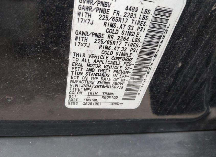 Photo 9 of 2017 Nissan Rogue S (VIN JN8AT2MT6HW150719)