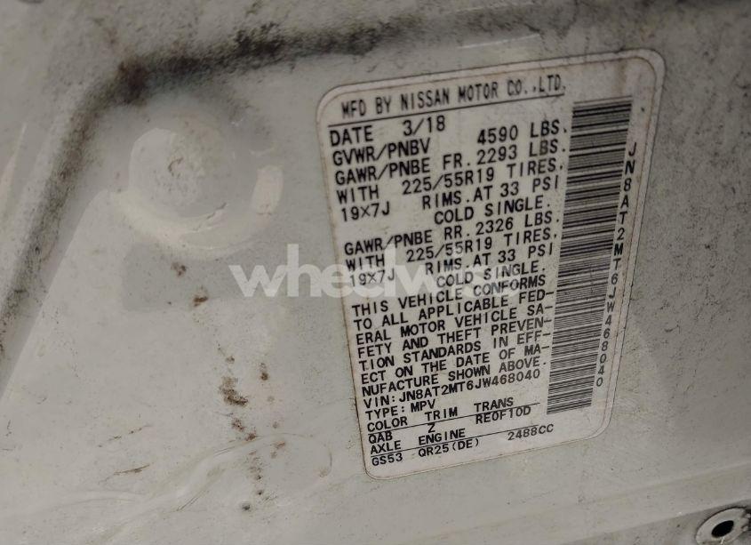 Photo 9 of 2018 Nissan Rogue SL (VIN JN8AT2MT6JW468040)