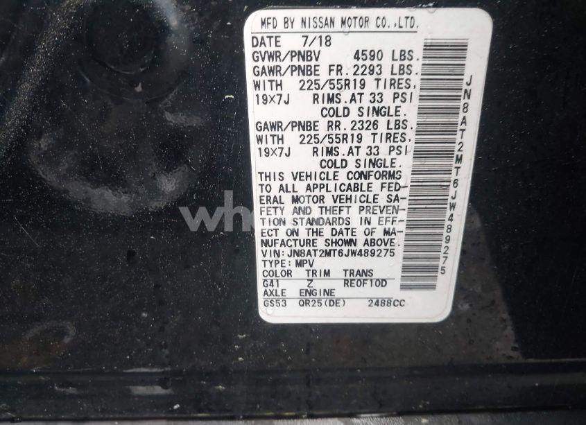 Photo 9 of 2018 Nissan Rogue SL (VIN JN8AT2MT6JW489275)