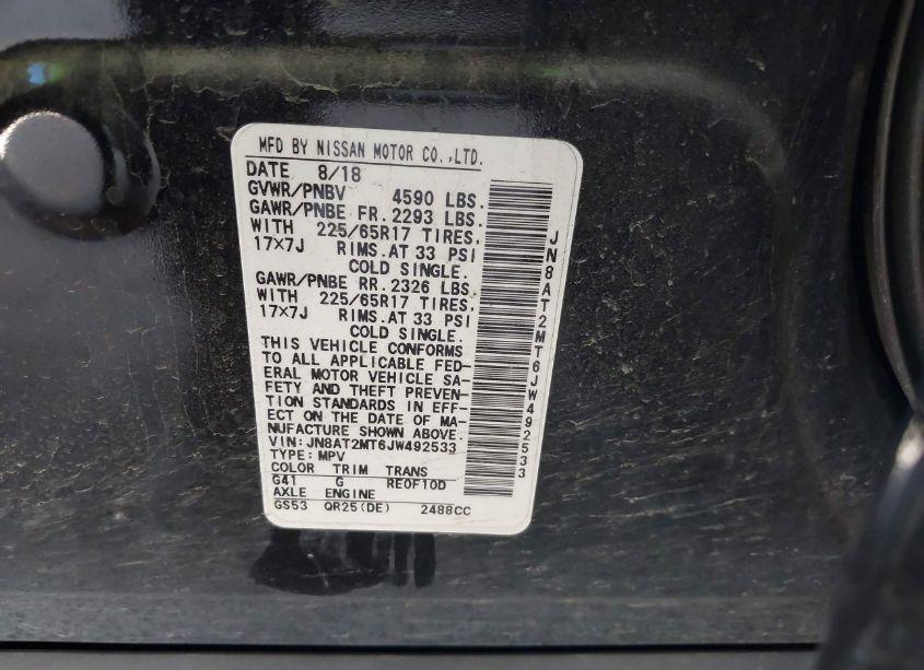 Photo 9 of 2018 Nissan Rogue SV (VIN JN8AT2MT6JW492533)