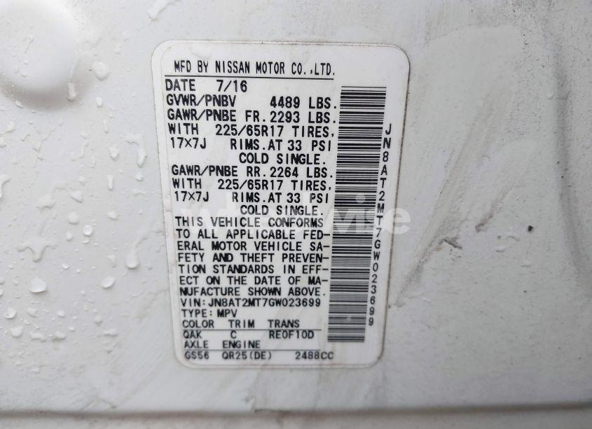 Photo 9 of 2016 Nissan Rogue S (VIN JN8AT2MT7GW023699)