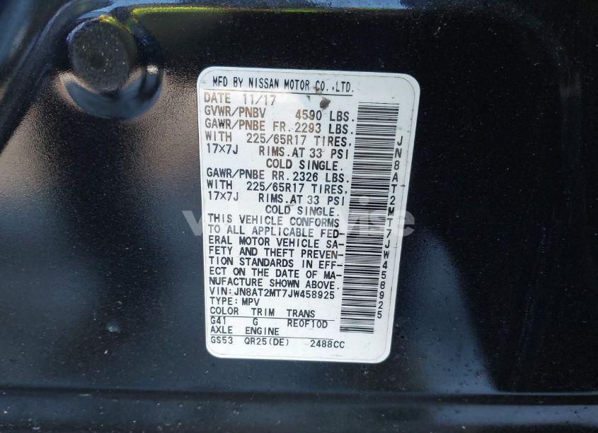 Photo 9 of 2018 Nissan Rogue S (VIN JN8AT2MT7JW458925)