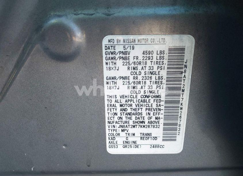 Photo 9 of 2019 Nissan Rogue SV (VIN JN8AT2MT7KW267832)