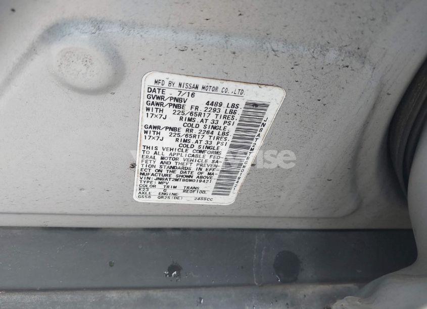 Photo 9 of 2016 Nissan Rogue S (VIN JN8AT2MT8GW019421)