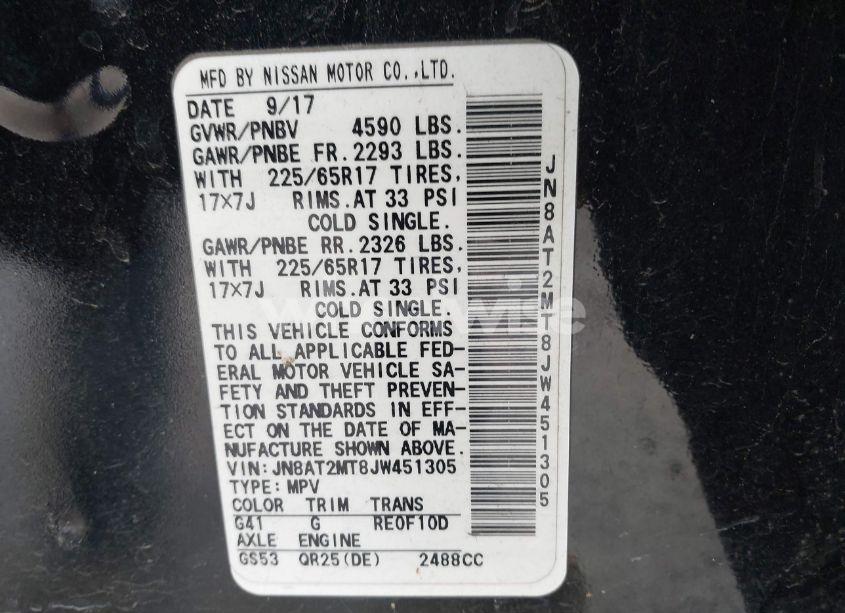 Photo 9 of 2018 Nissan Rogue S (VIN JN8AT2MT8JW451305)