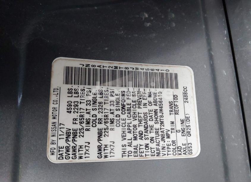 Photo 9 of 2018 Nissan Rogue SV (VIN JN8AT2MT8JW456410)