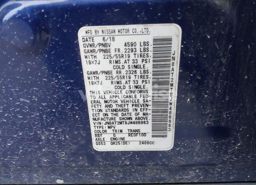 Photo 9 of 2018 Nissan Rogue SL (VIN JN8AT2MT8JW486863)