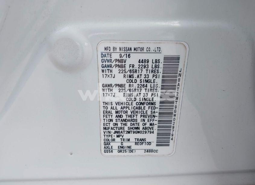 Photo 9 of 2016 Nissan Rogue S (VIN JN8AT2MT9GW029794)