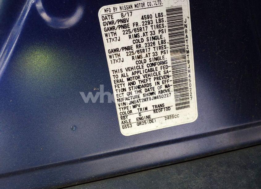 Photo 9 of 2018 Nissan Rogue SV (VIN JN8AT2MT9JW450227)