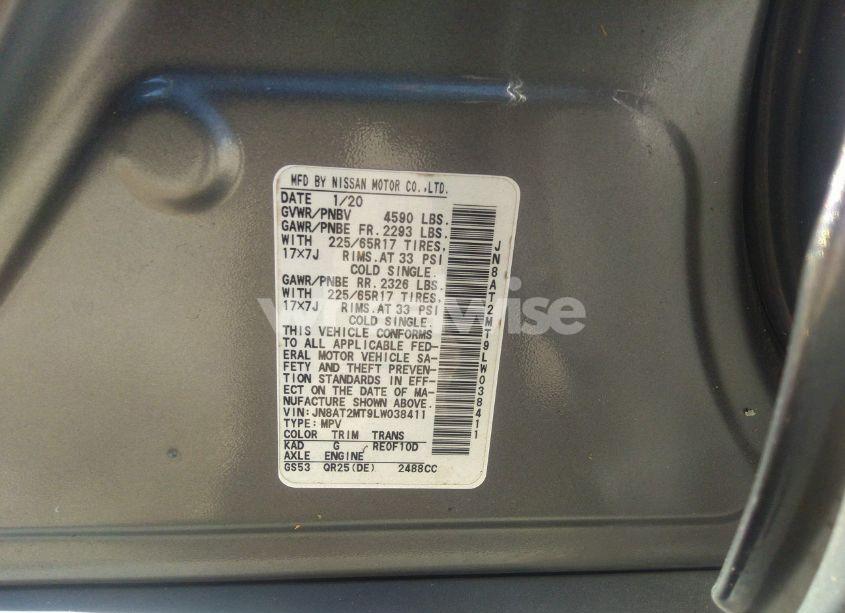 Photo 9 of 2020 Nissan Rogue SV FWD (VIN JN8AT2MT9LW038411)