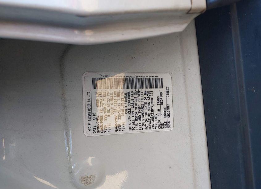 Photo 9 of 2016 Nissan Rogue SV (VIN JN8AT2MTXGW001373)